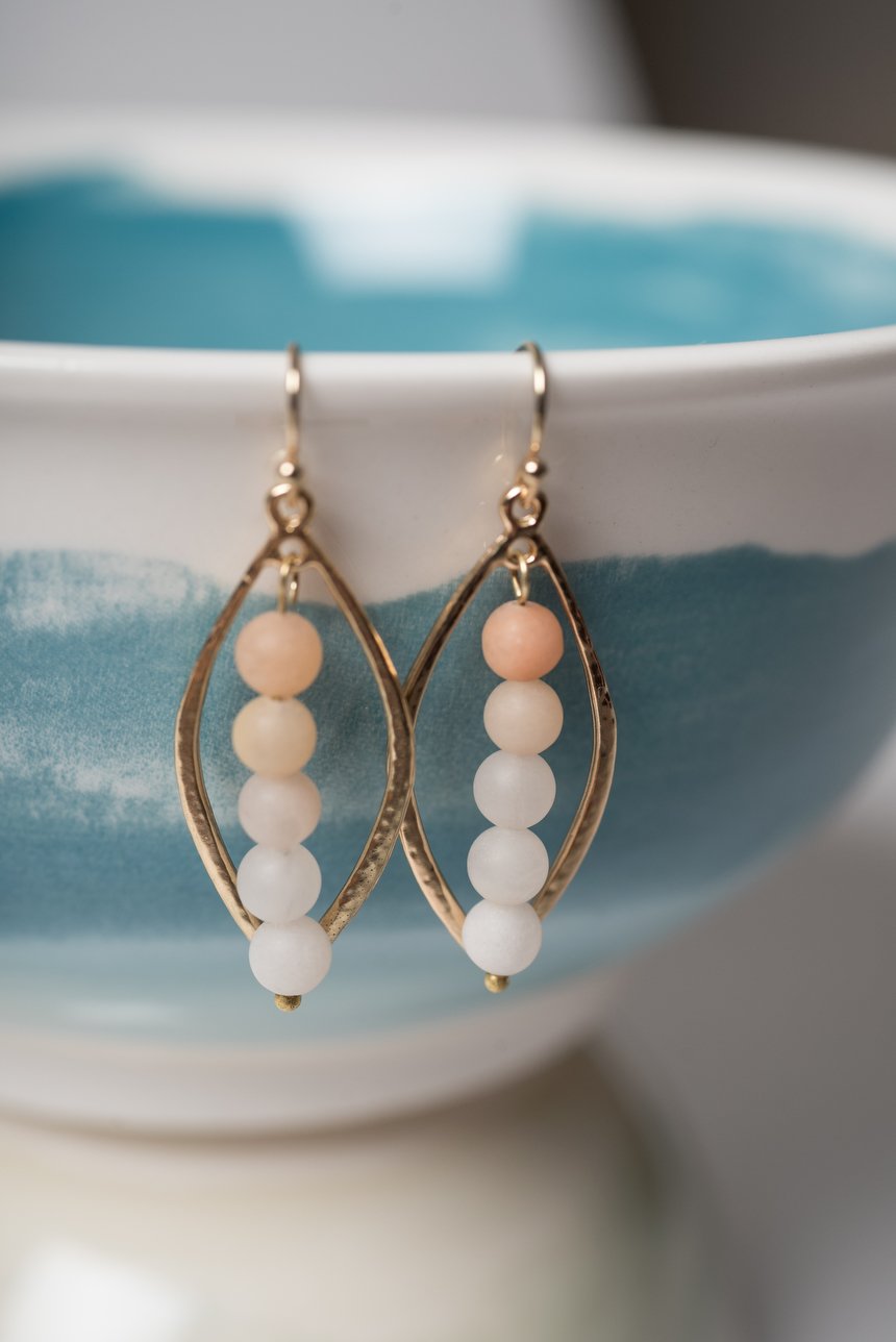Image of Frosted Quartz Ombre Earrings