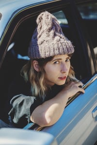 Image 5 of Omemee Cable Toque (shown Alpaca wool in Ochre)