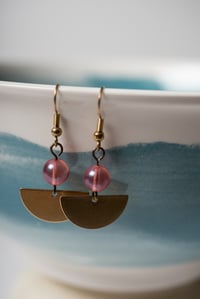 Party Pink and Petite Moon Earrings