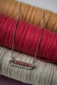 Pink Tourmaline Encased Silver Necklace