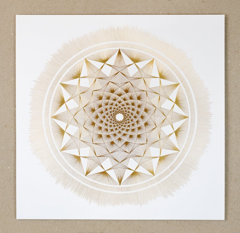 Image of Love Always Finds A Way | Limited Edition Gold Foil Prayer Mandala | Warm White