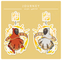 Image 1 of Journey Gold Foil Acyrlic Charms