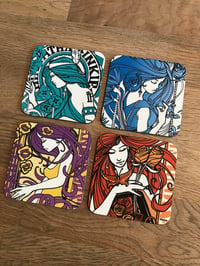 Image 1 of INKIE ‘Ink Nouveau’ coasters