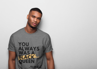 Image 3 of Black Queen - Tupac Unisex Tee [black text]