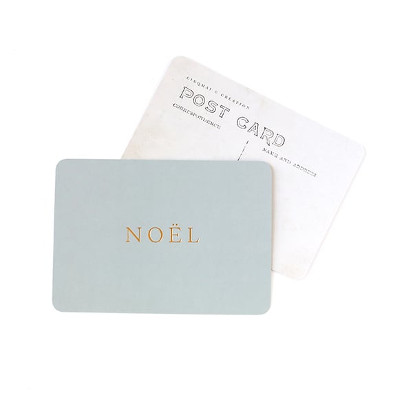 Image of Carte Postale NOËL / DORÉ / BLEU LICHEN