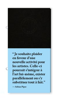 Pour le méta-art, <br/>Adrian Piper