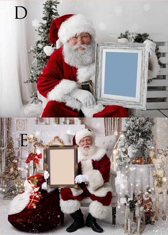 Image of Vertical Frame Santa Pictures