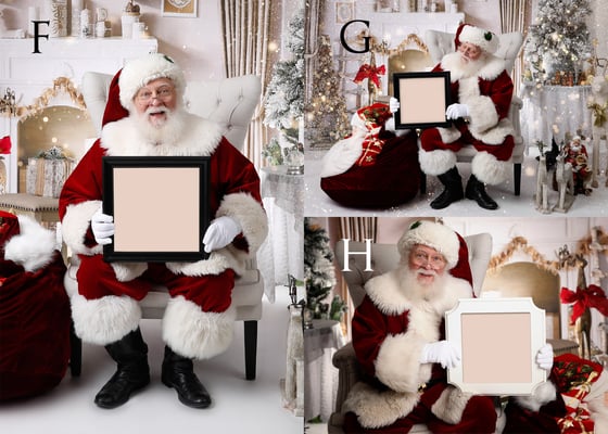 Image of Square Frame Picture with Santa