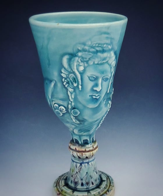 Image of Venetian Goddess Porcelain Goblet