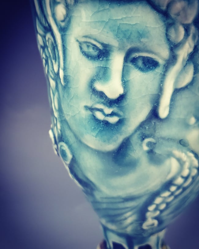 Venetian Goddess Porcelain Goblet