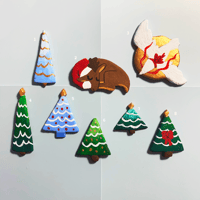 Image 1 of Holiday Clay Pins