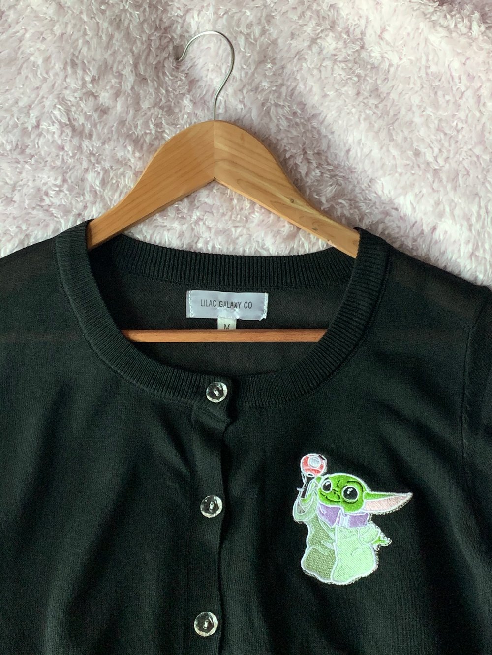 Baby Yoda Army Embroidered Cardigan