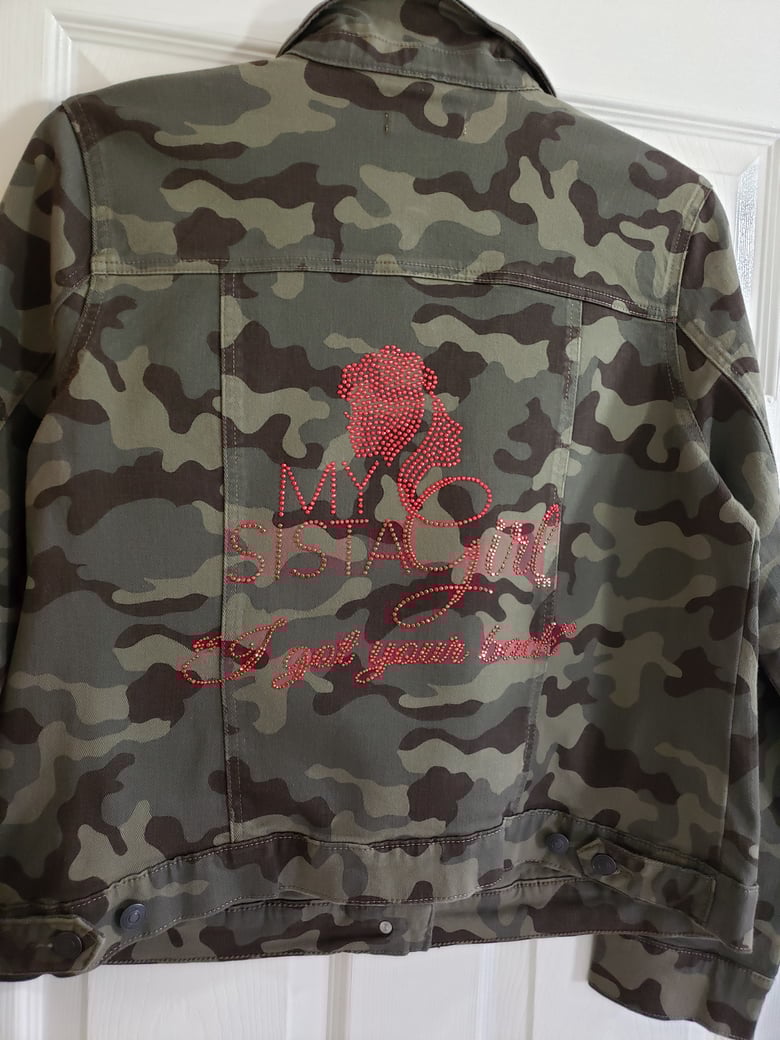 Image of My Sista Girl Camo Jean Jacket