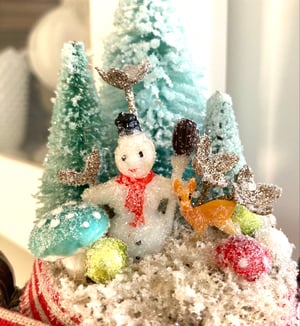 Image of Wee wonderland silver sugar bowl with snowman