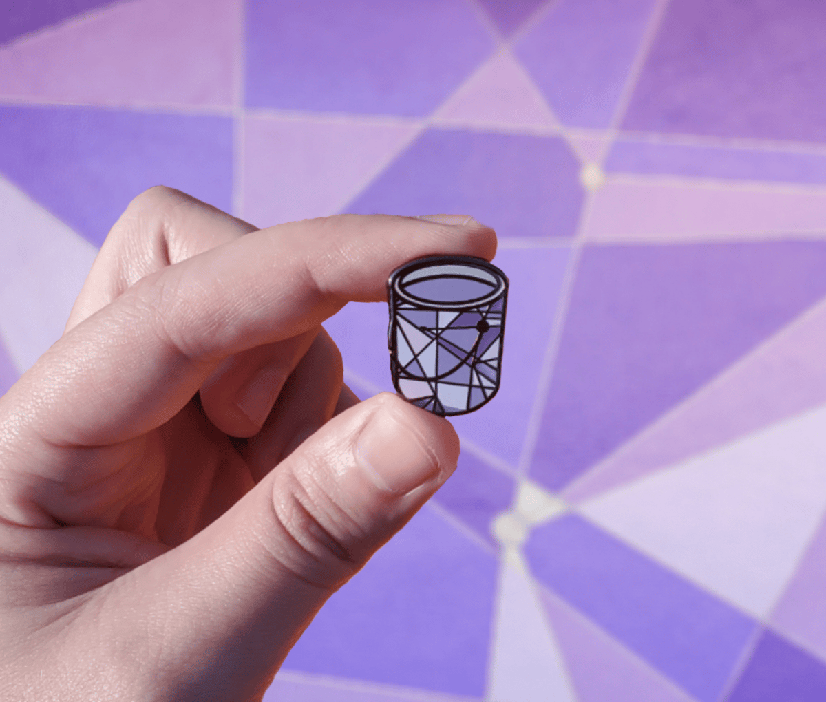 Image of Purple Wall Paint Can Pin