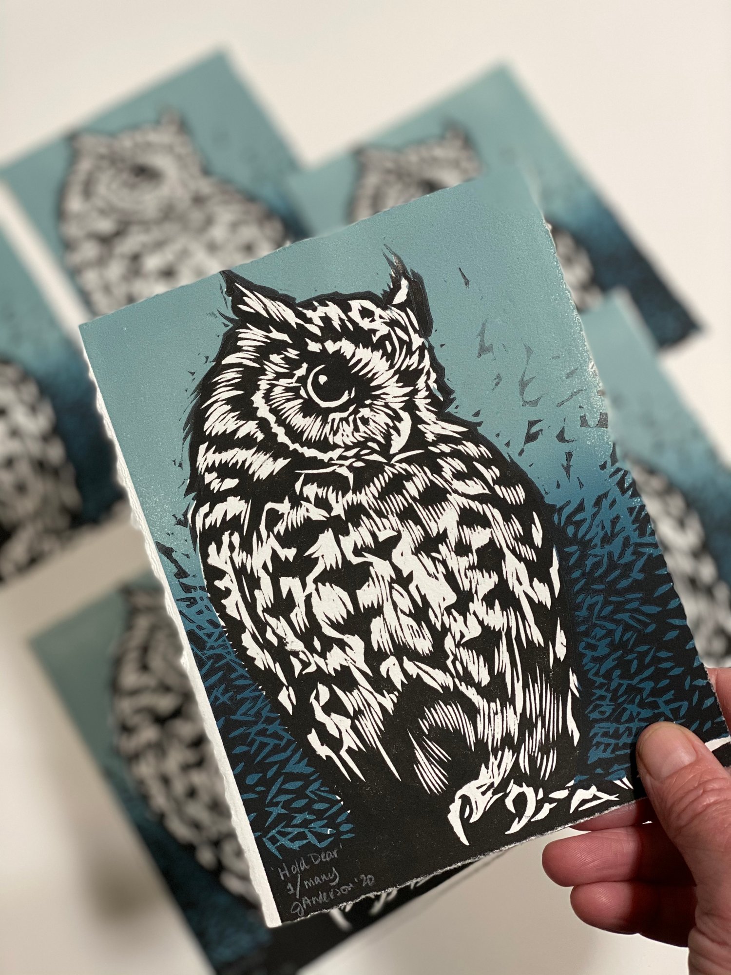 Image of Hold Dear – Mini Original Woodcut