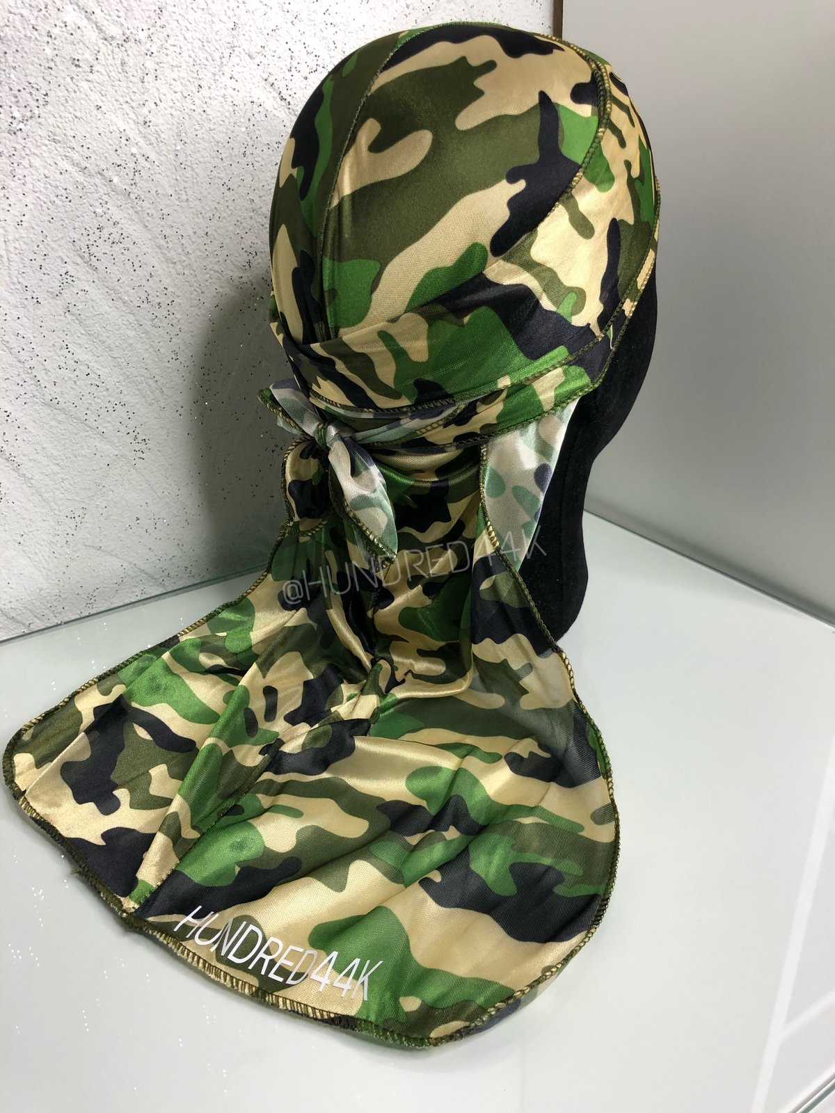 SILK DURAG - GREEN CAMO