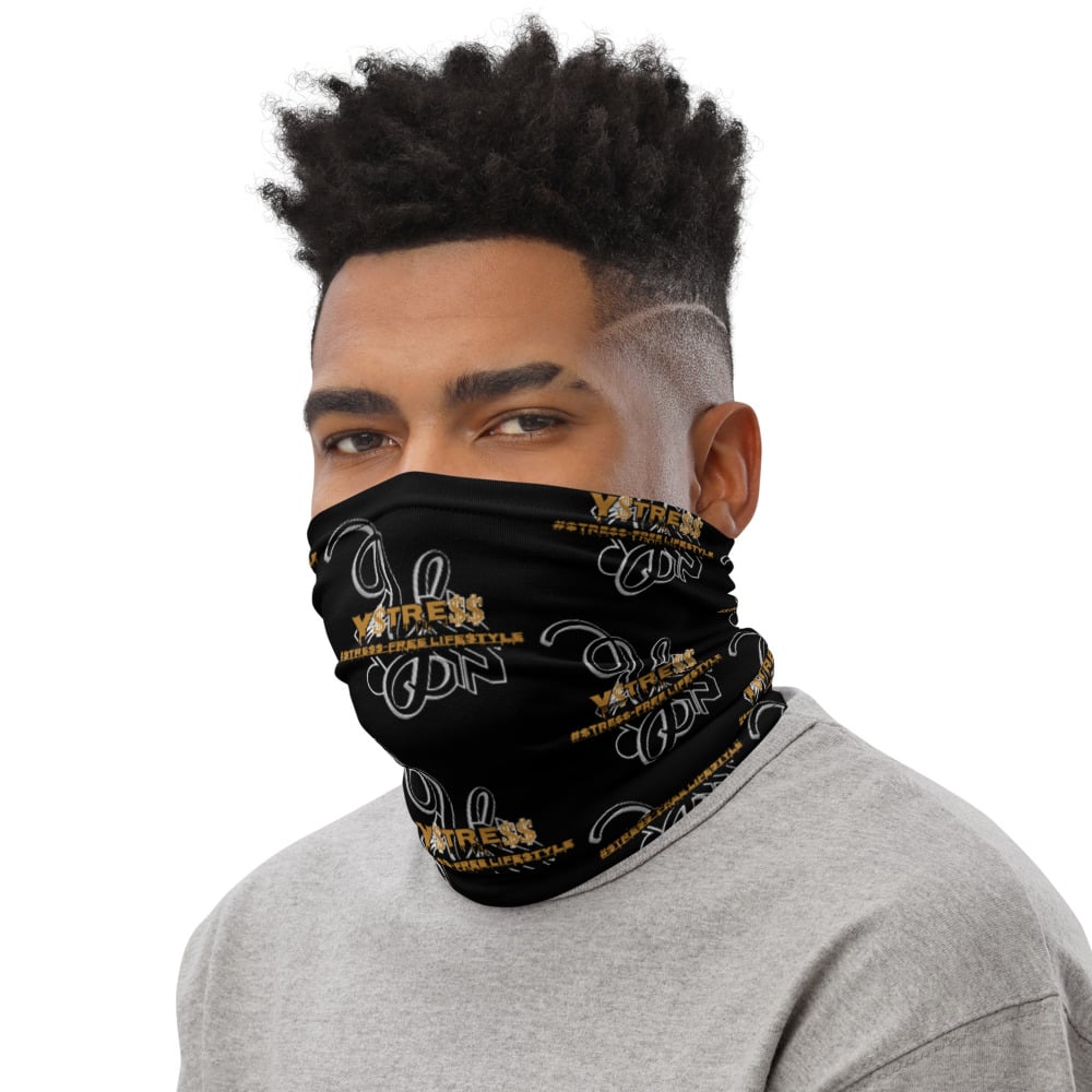 Image of YStress Stress-Free Bronze and Black Neck Gaiter/Mask/Headband