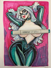 Image of Black cat Original sketch signed