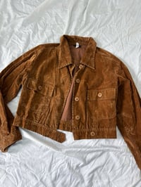 Image 2 of Vintage velvet brown jacket // S