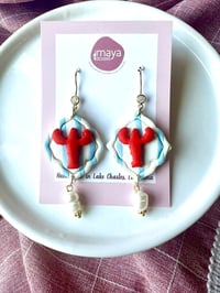 Crawfish Clay Earrings– Lightweight Handmade Summer Earrings