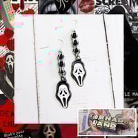 Image 1 of Captive Beaded Ghostface Earrings