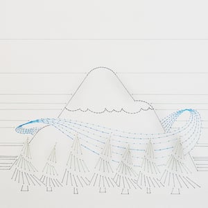 Image of "Mountain" embroidered illustration