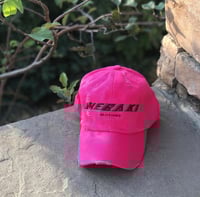 Image 1 of Pink and black “Motorsport” distressed dad hat 