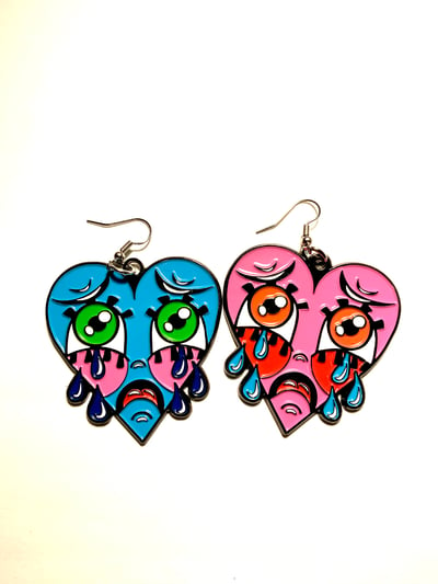 Image of Mismatched Crybaby Earrings