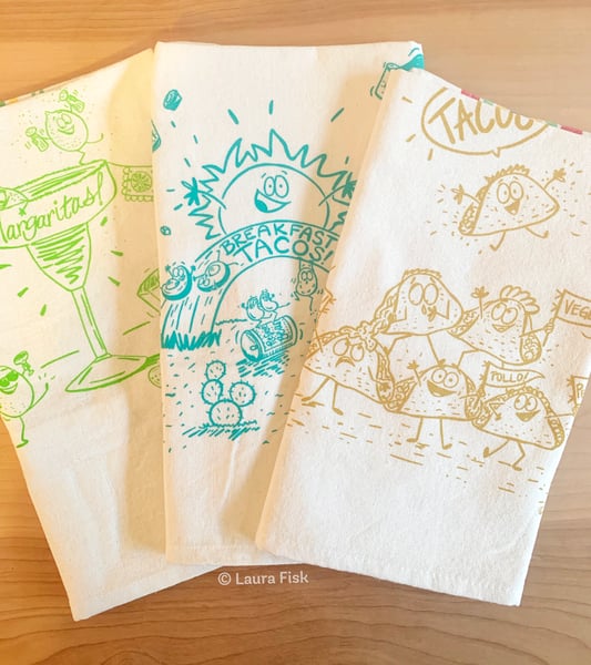 Image of All the Funny Food Tea Towels