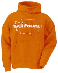 Image of NEVER FOURGET (Orange) Hoodie