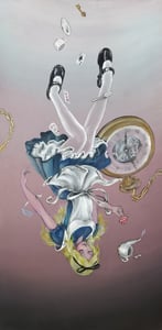 Image of <font color="red">Clearance </font>"Follow the White Rabbit" Original Painting