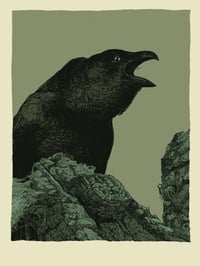 Image 4 of "Three Crows Have Something to Say" • Set of 3 Screen Printed Blank Cards