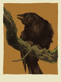 Image 2 of "This Crow Has Something to Say 2" •  Single Screenprinted Blank Card with Envelope