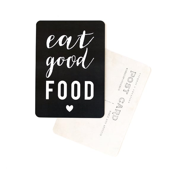 Image of Carte Postale EAT GOOD FOOD / ARDOISE