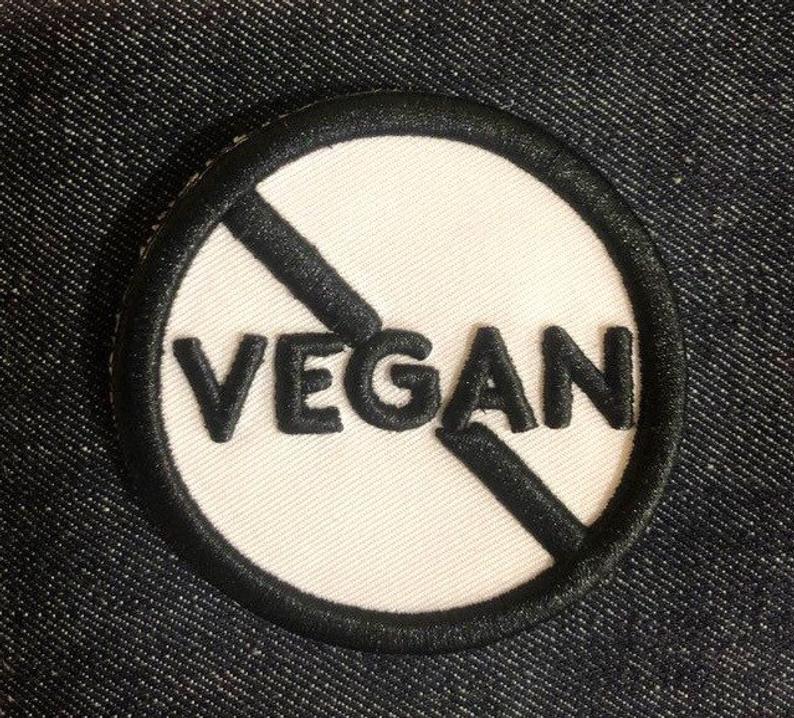 Image of Not Vegan 3D Embroidery Embellishment PATCH! By Dig Threads