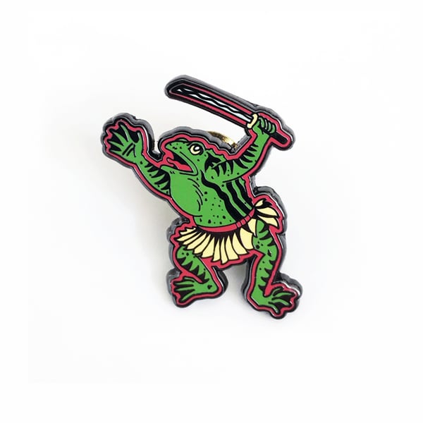 Image of Samurai Frog pin