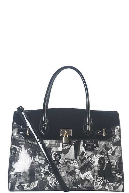 Image of FLOTUS Padlock Magazine Handbag