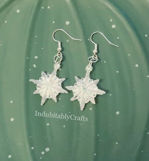 Frosted Snowflake Earrings