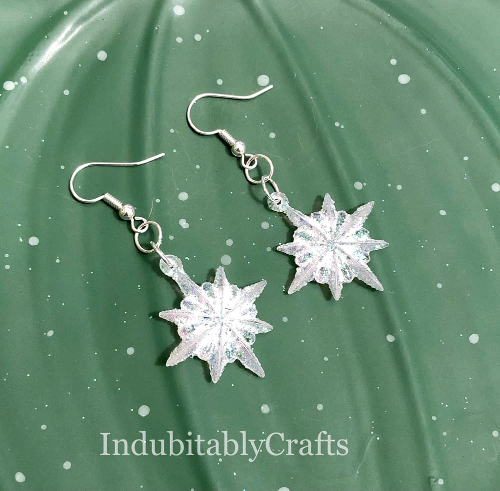 Frosted Snowflake Earrings