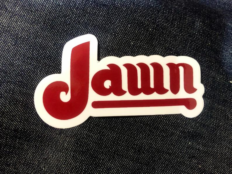 Jawn Philly slang vintage Phillies Parody STICKER! By Dig Threads