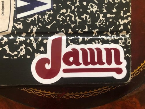 Image of Jawn Philly slang vintage Phillies Parody STICKER! By Dig Threads