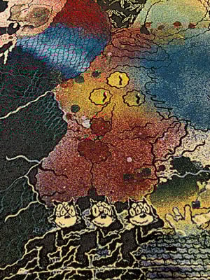 Image of 'Acid Beach 1' woven blanket PREORDER