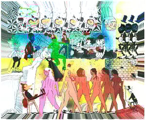 Image of 'Acid Beach 2' woven blanket PREORDER