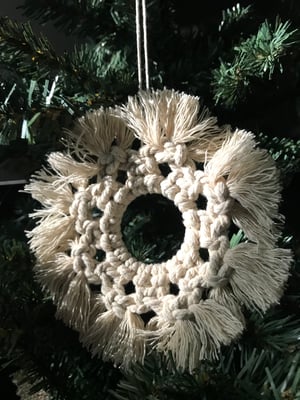 Image of Snowflake Macrame Ornament 