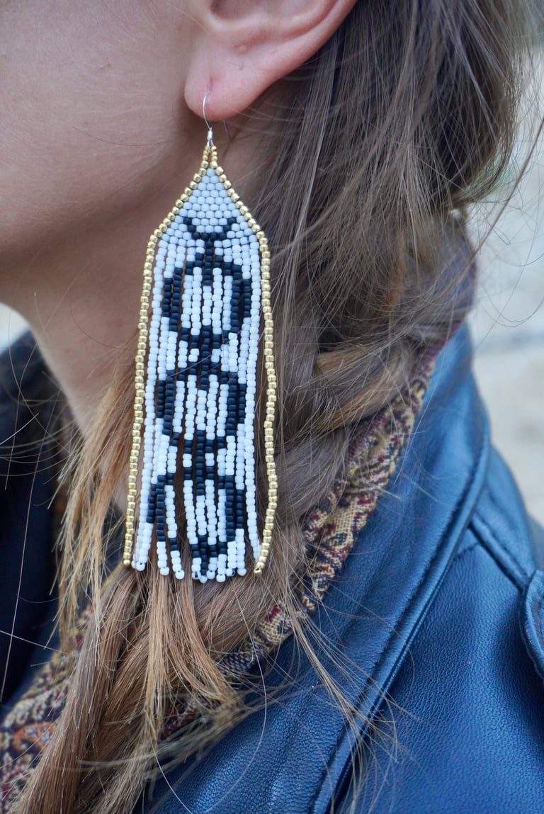 Beaded Chain Danglers Image 4