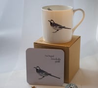 Image 2 of Pied Wagtail English fine bone china Mug