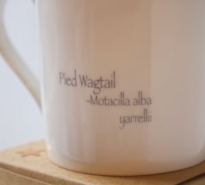 Image of Pied Wagtail English fine bone china Mug