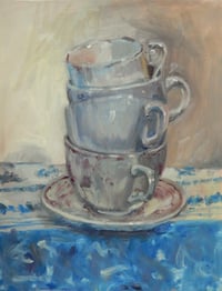 Image 1 of Mixed Tea, still life oil painting