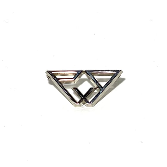 Image of POW Logo Pins - Metallic Silver